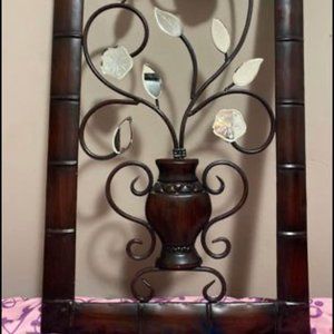 mirror and metal wall decor